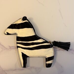 Kate Spade Zebra-Shaped Black and White Leather coin purse